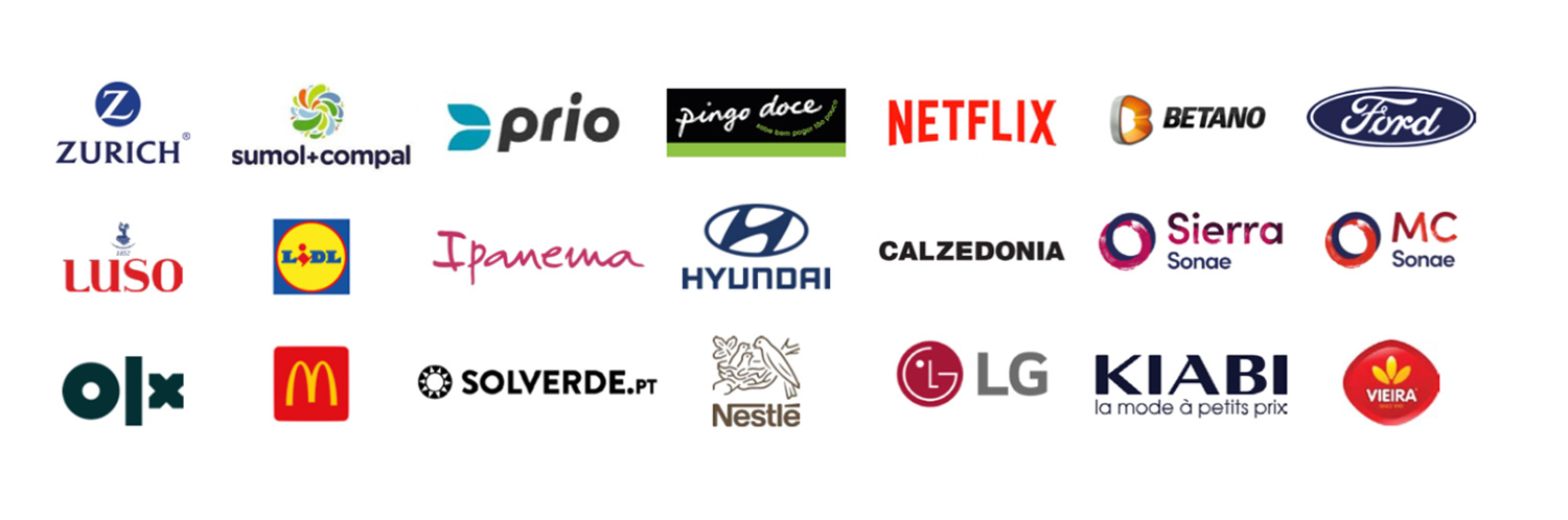 Logótipos de marcas que ativaram com a BW (2 de 2)